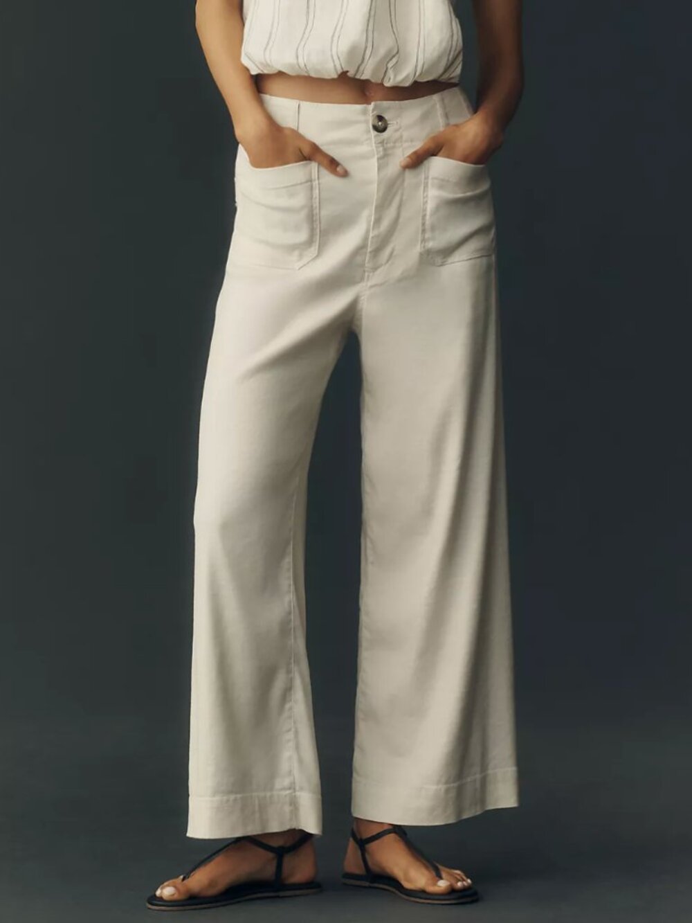 Anthropologie Maeve Colette Linen Wide Leg Pants